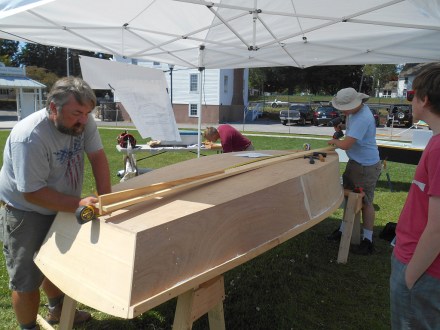 scouts putting on keel