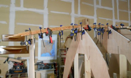 Curved portion of the keel.