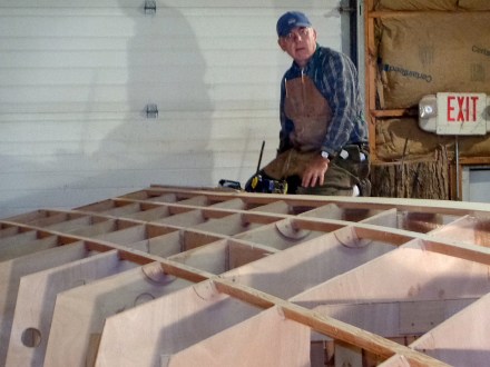 Me fastening along the keel.