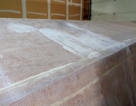 Patches are sanded and ready for final fairing