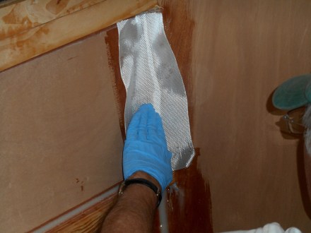 Applying regular woven tape