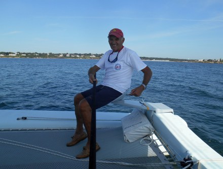 Pat Harris driving from the 