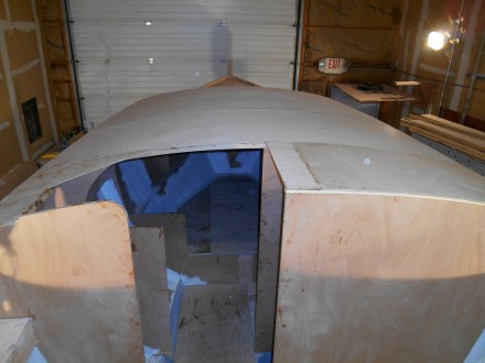 First layer of forecabin roof.