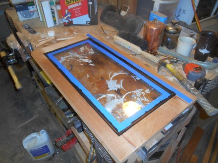 Glass set in Sika 295 and tooled -- third try