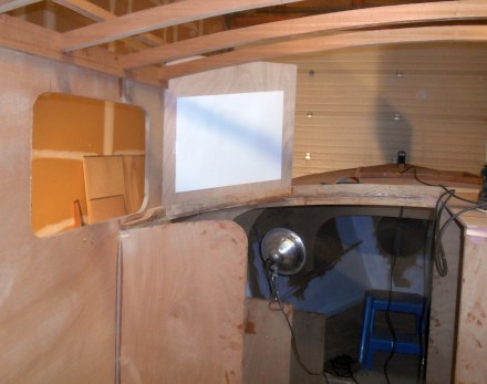 Poster board test fit.  Sides okay, top needs work.