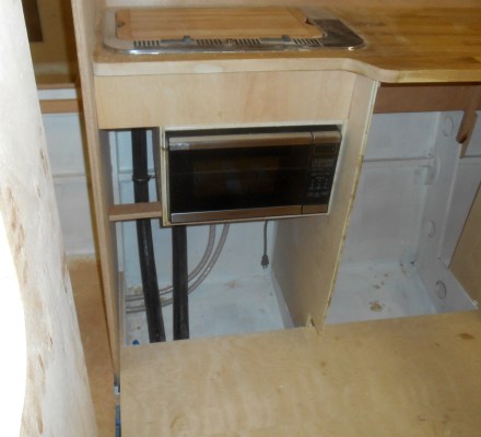 Microwave cabinet.