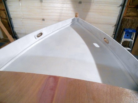 Foredeck primed and looking pretty snappy.