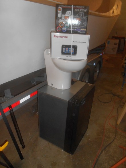 Christmas in April -- Refrigerator, head, chartplotter, radio