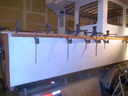 Cockpit trim glue-up