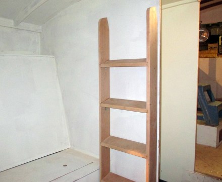 Potential ladder storage space. 