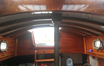 Deck beams -- mine look pretty good, but every one of these has a different camber to allow a subtle tapering of the house sides.