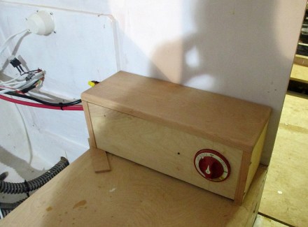 Battery switch/fuse box has a nice cherry top 